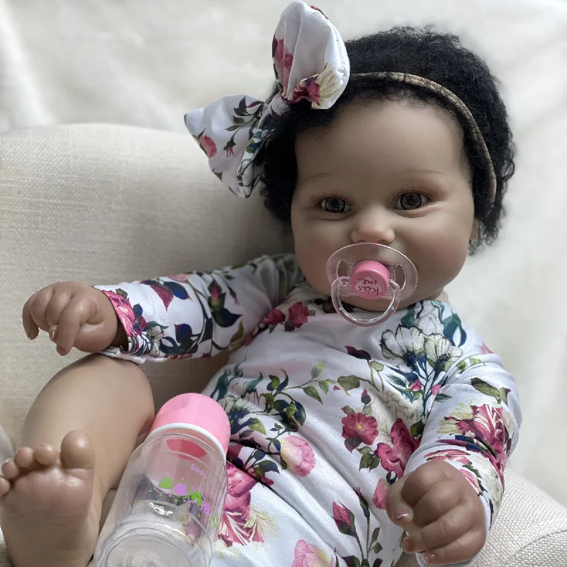 Adolly * Gallery 22 inch  African American Reborn Baby Doll Name Amelia