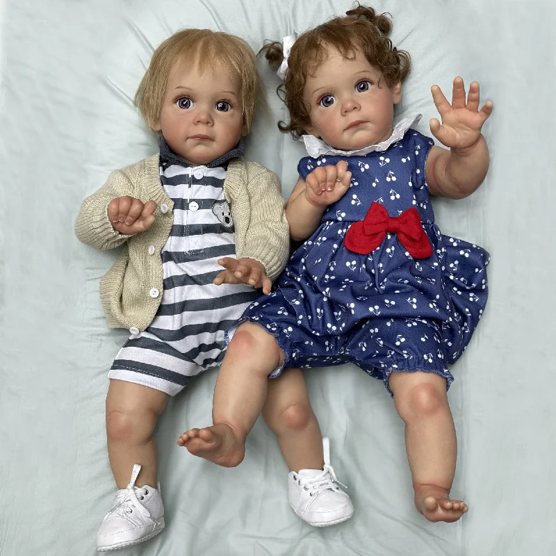 Adolly * Gallery  22 inch Lifelike Twins Reborn Baby Dolls Merla & Toby