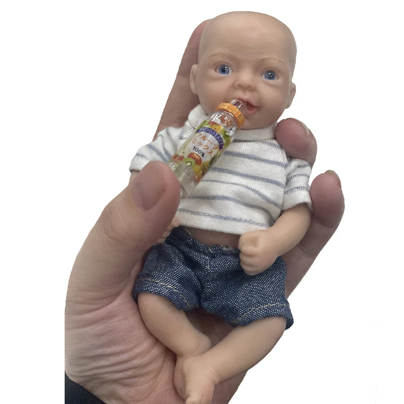 Adolly * Collection 5 inch  Full Silicone Reborn Baby Dolls Name Leo