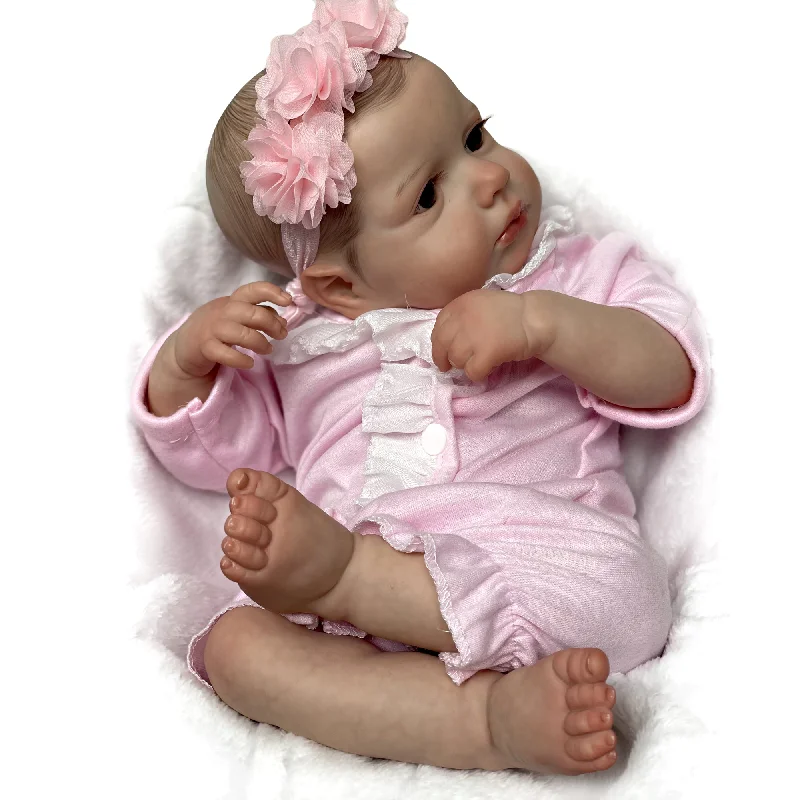 Adolly * Gallery  20 inch Lifelike Reborn Baby Doll Pink Girl Name Ava