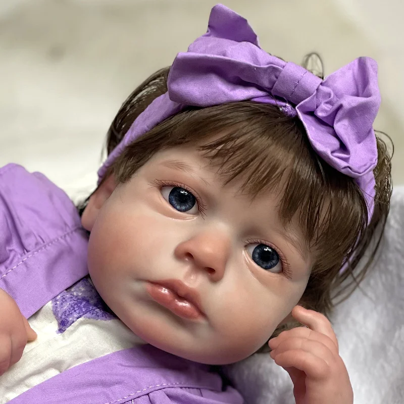 Adolly * Gallery  20 inch Lifelike Reborn Baby Doll Purple Girl Name Ava