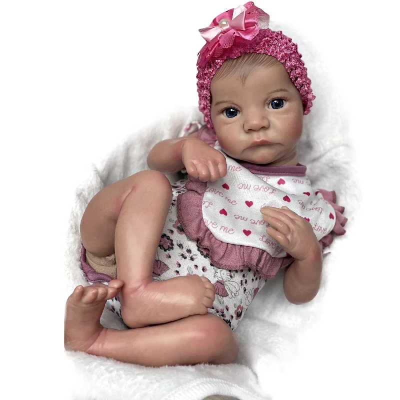 Adolly * Gallery  20 inch Lifelike Reborn Baby Doll Rose Red Suits Girl Name Mia