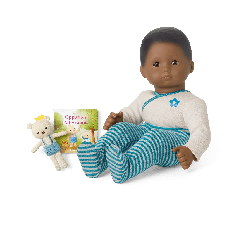 Bitty Baby® Doll #1 in Soft Blue + Bear Friend & Board Book