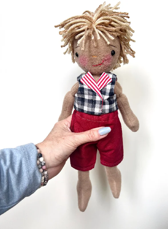 Boy Doll, gender neutral doll, cloth doll