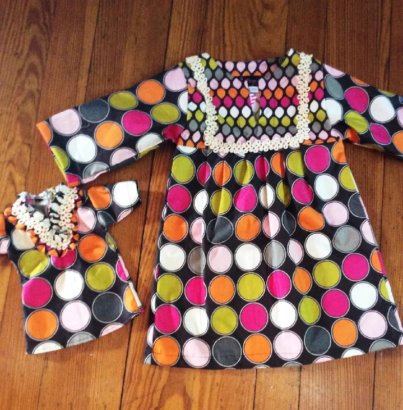 Chocolate Dot Doll Dress