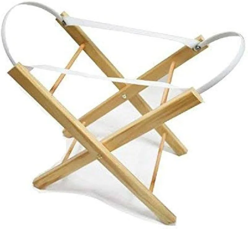 Cuddles Collection Dolls Moses Basket Stand Natural