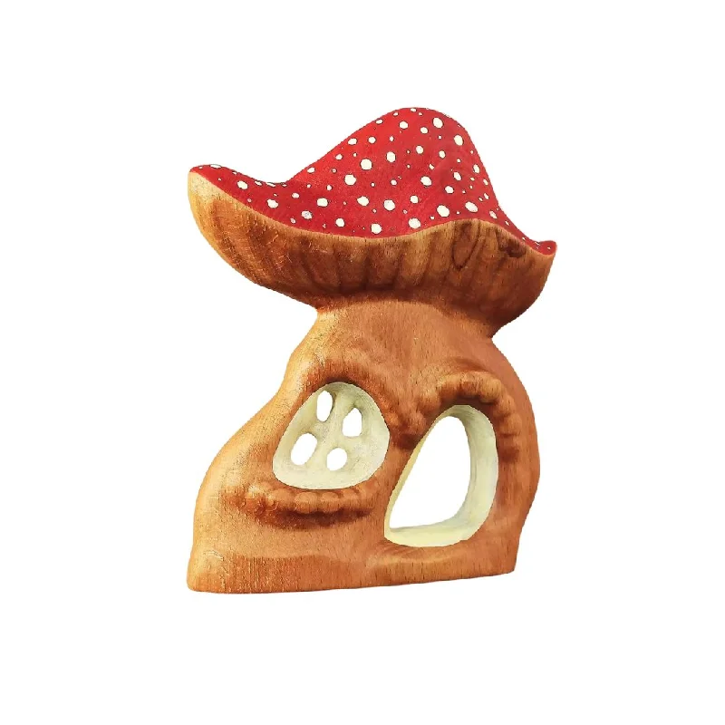 Wooden Fairytale Dollhouse - Red Mushroom