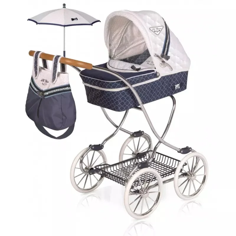 Folding Doll Pram - Navy