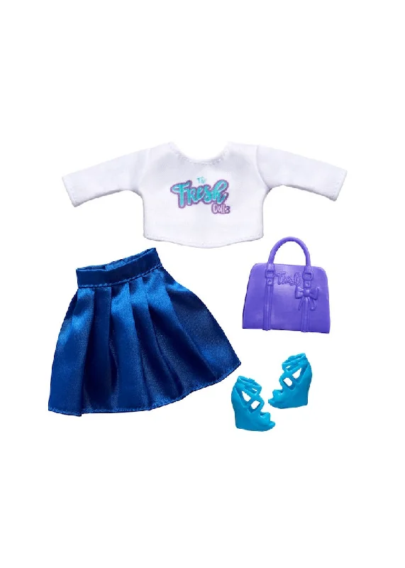 "NEW" FRESH & FLAIR Blue Pleated Skirt & Fresh Top Doll Fashion Pack