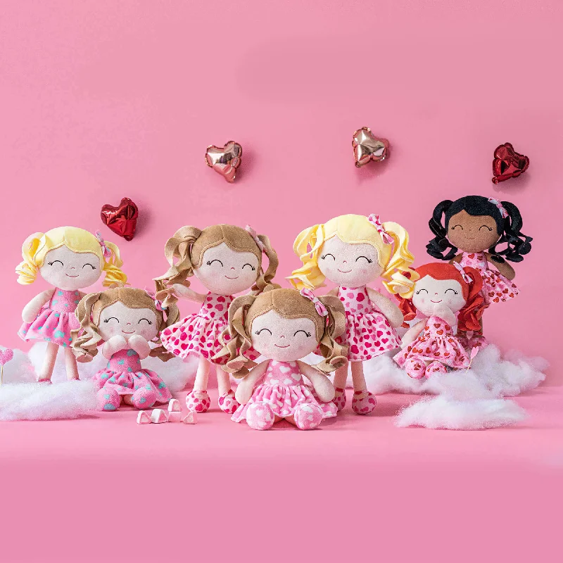 Gloveleya 12-inch Curly Hair Dolls Love Heart Dress Series