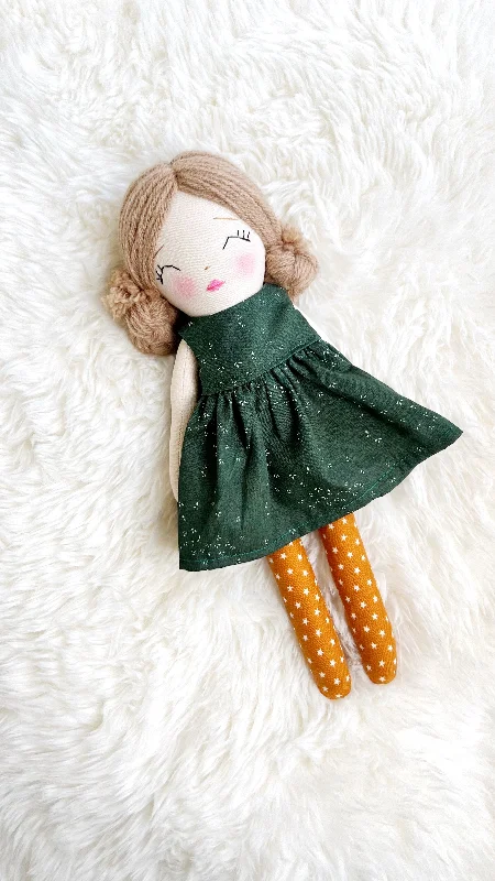 Heirloom Doll, Handmade Doll, Dress Up Doll, Yarn Haired Doll