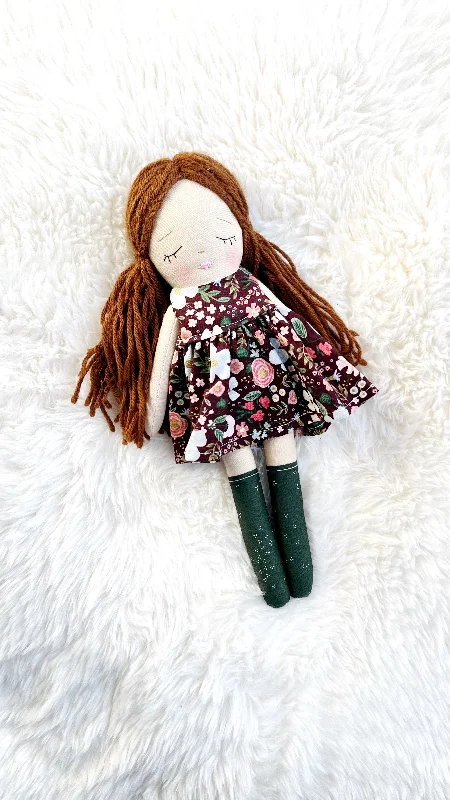 Heirloom Doll, Handmade Doll, Dress Up Doll, Yarn Haired Doll