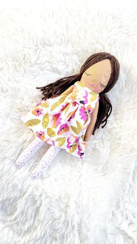 Heirloom Doll, Handmade Doll, Dress Up Doll, Yarn Haired Doll