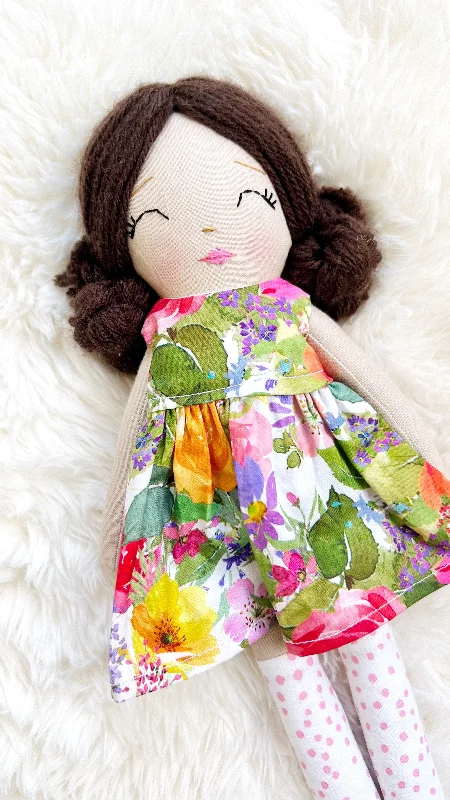 Heirloom Doll, Handmade Doll, Dress Up Doll, Yarn Haired Doll