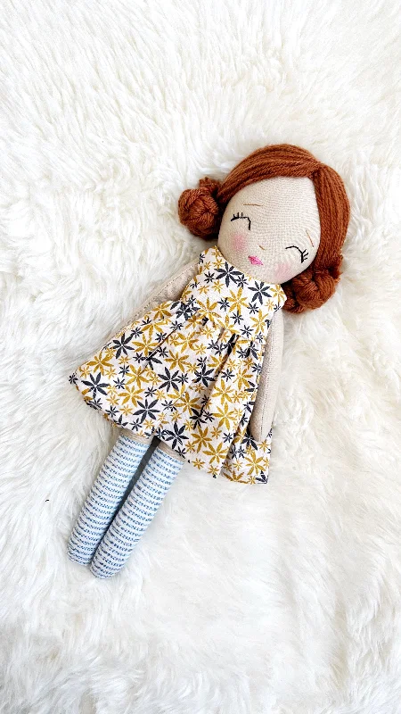 Heirloom Doll, Handmade Doll, Dress Up Doll, Yarn Haired Doll