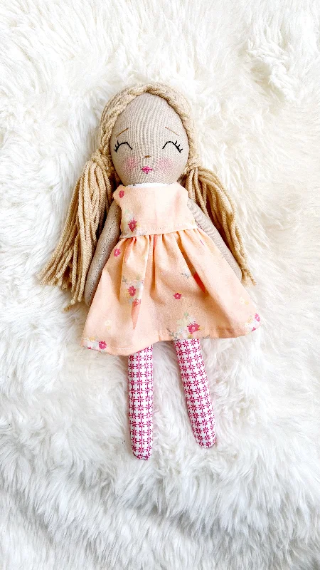 Heirloom Doll, Handmade Doll, Dress Up Doll, Yarn Haired Doll