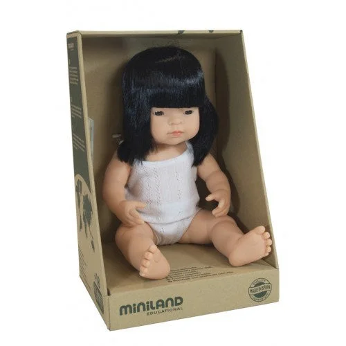 Miniland Anatomically Correct Baby Doll Asian Girl 38cm