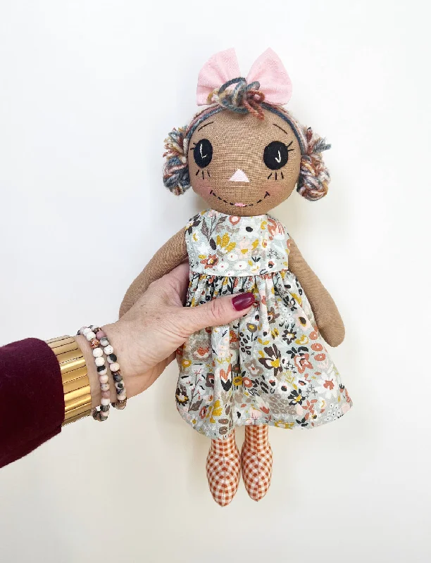 Modern rag doll, handmade doll