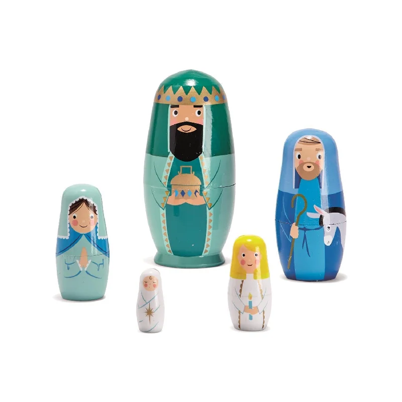 Nativity S/5 Nesting Doll in Gift Box