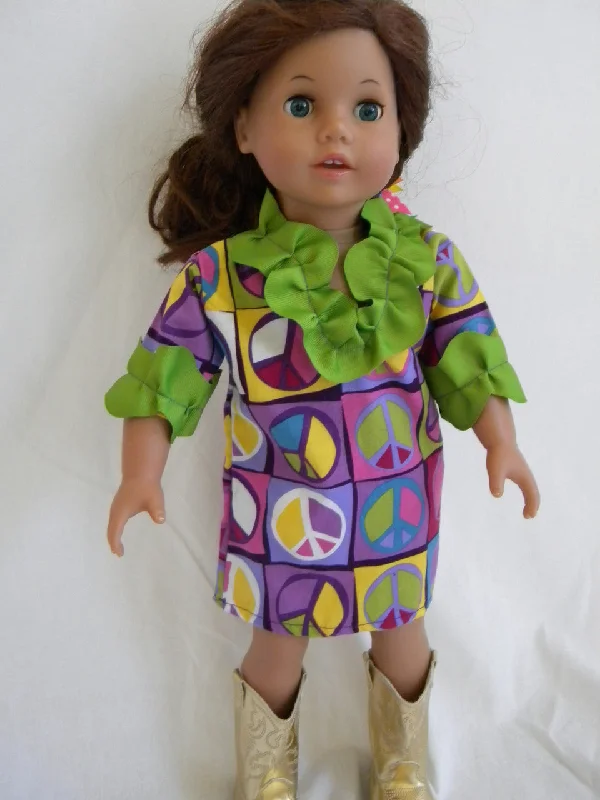 Peace And Love Doll Dress