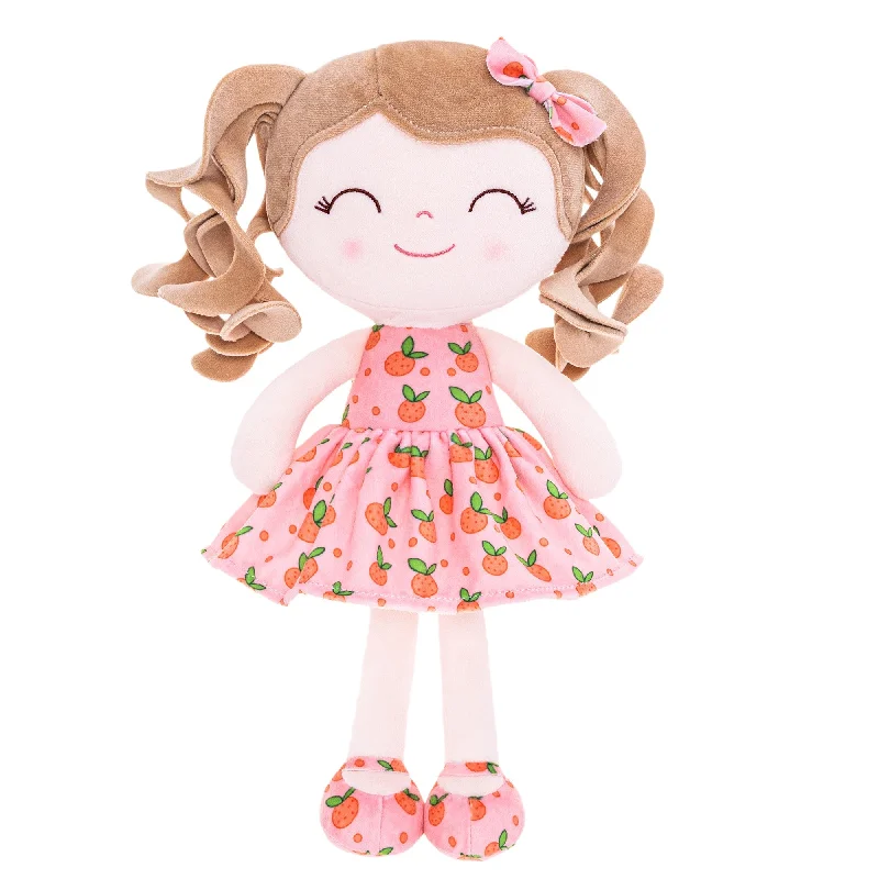 Gloveleya 12-inch Personalized Curly Hair Fruit Girl Doll Orange