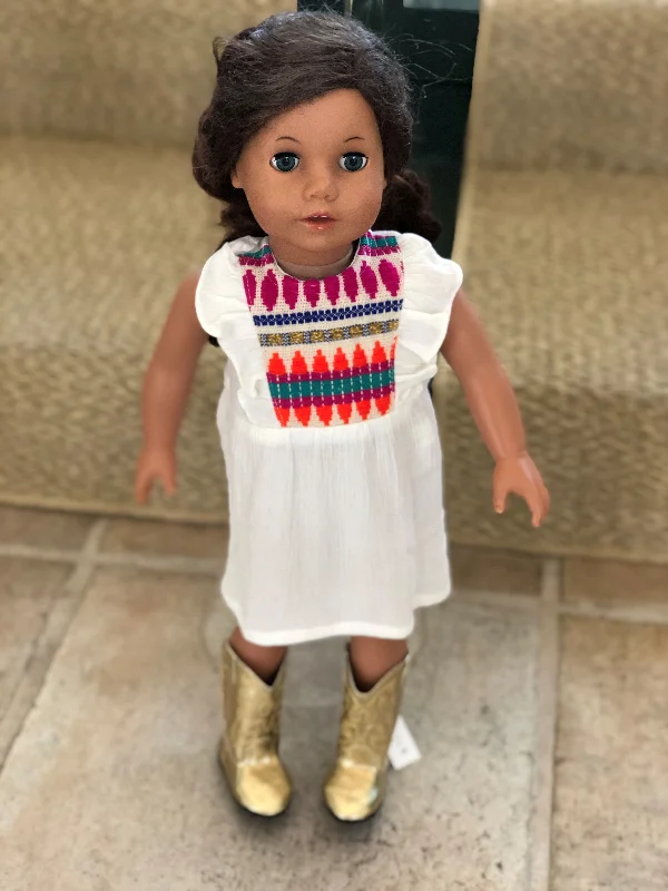 The Lindley Cotton Gauze Embroidered Doll Dress