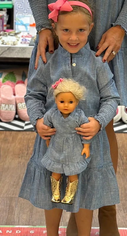 The Wesley Chambray Doll Dress