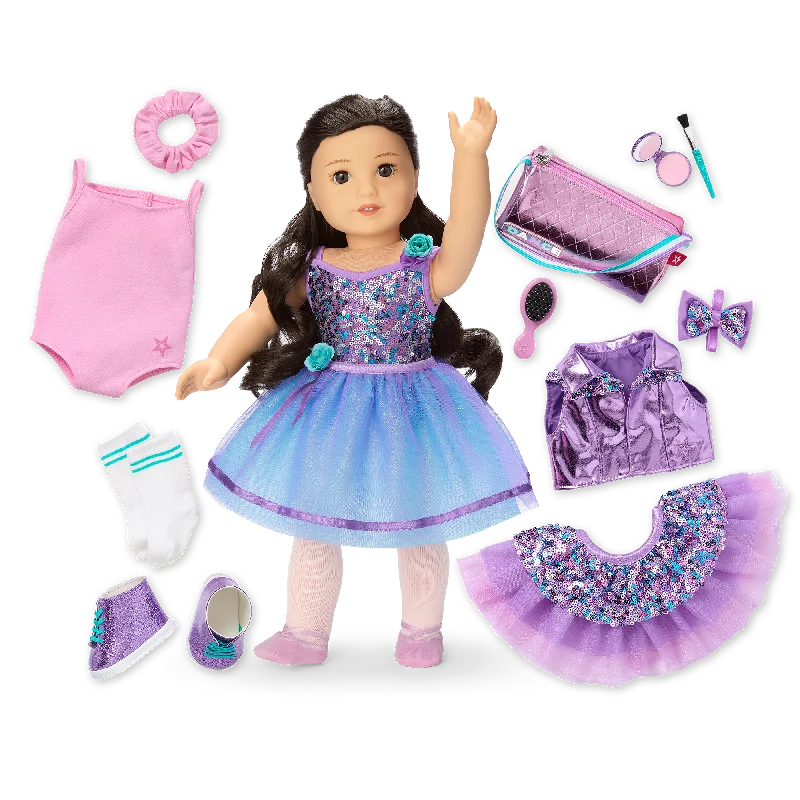 Truly Me™ #111 18-inch Doll & Practice-to-Performance Dance Set