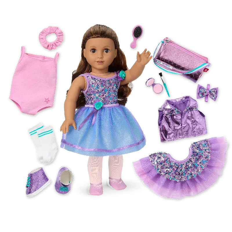 Truly Me™ #117 18-inch Doll & Practice-to-Performance Dance Set