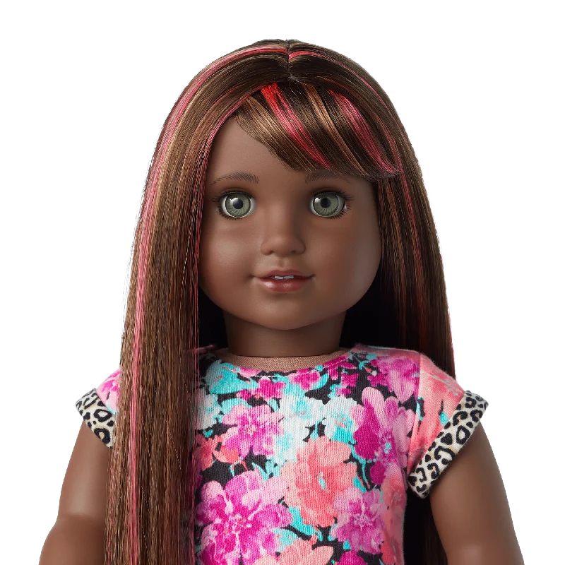 Truly Me™ 18-inch Doll #109 with straight dark-brown hair with bangs