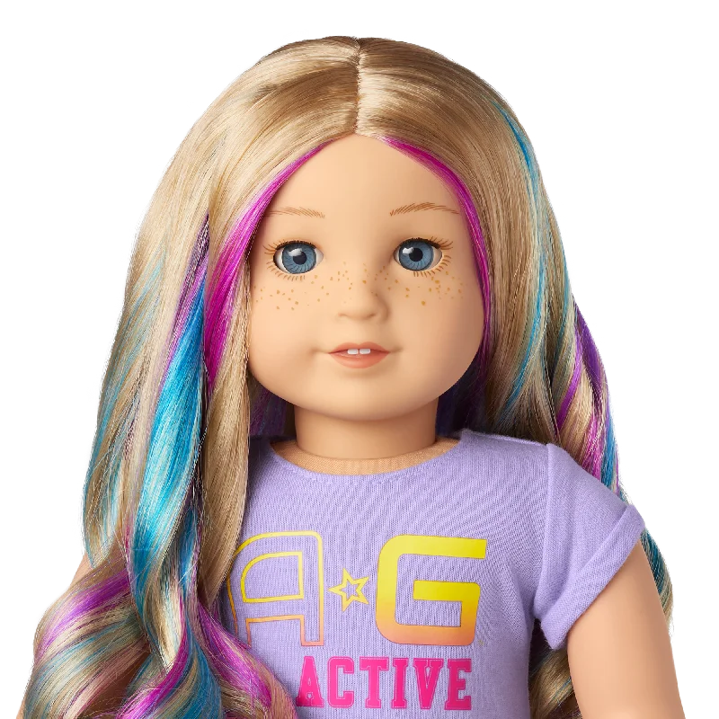 Truly Me™ 18-inch Doll #110 with wavy blonde hair