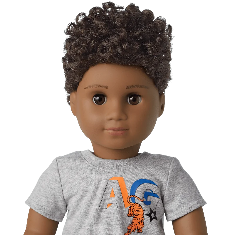 Truly Me™ 18-inch Doll #113 with curly dark-brown hair