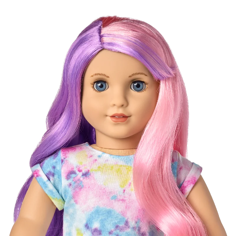 Truly Me™ 18-inch Doll #116 with wavy purple-and-pink hair