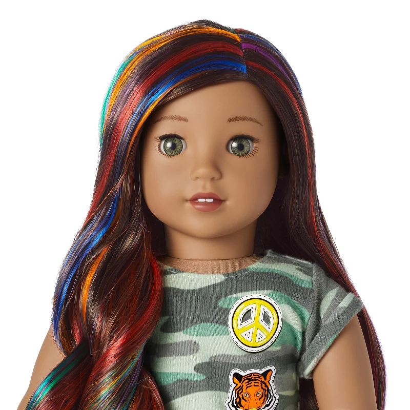 Truly Me™ 18-inch Doll #120 with wavy dark-brown hair