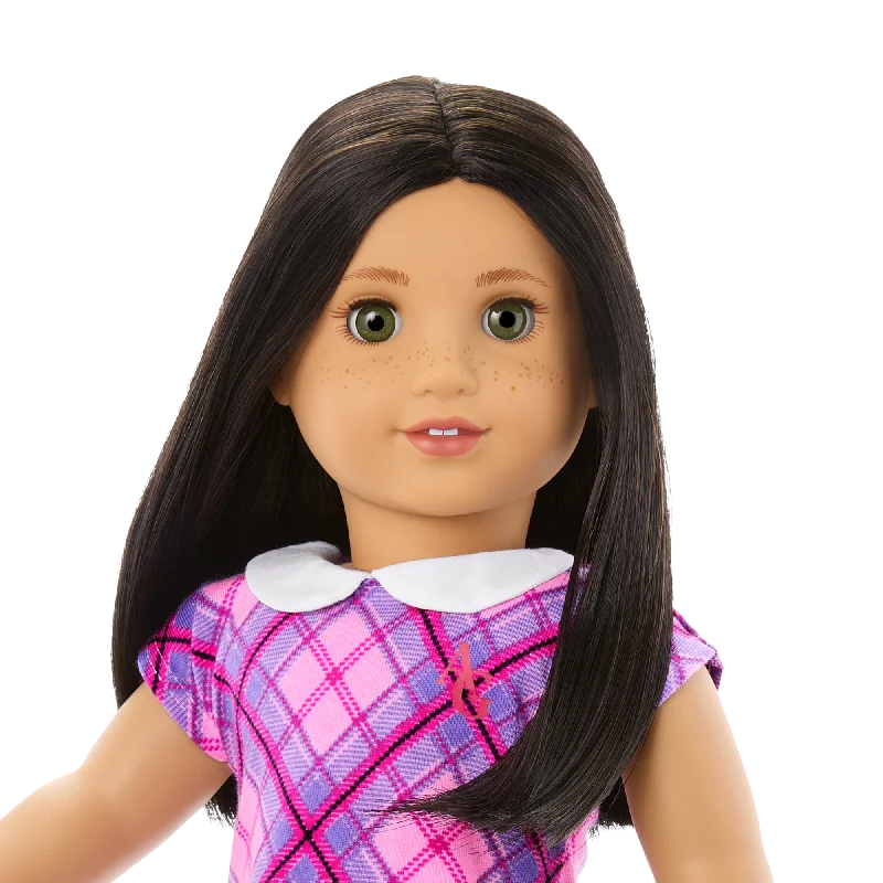 Truly Me™ 18-inch Doll #128 with long straight black-brown hair