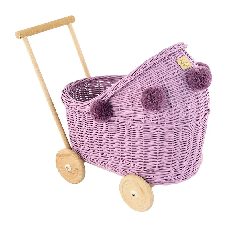 Wicker Dolls Pram - Heather