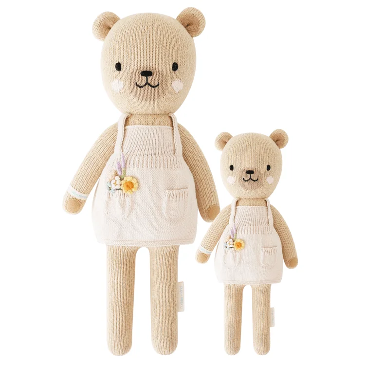 Little 13" Goldie the Honey Bear Hand-Knit Doll