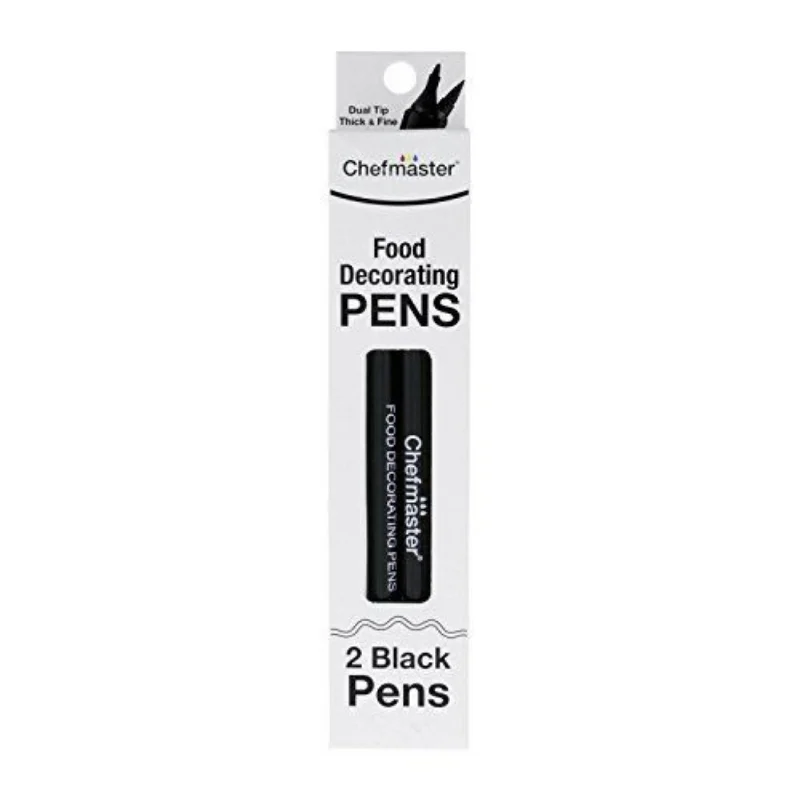 CHEFMASTER FOOD DECO PEN BLACK 2PK