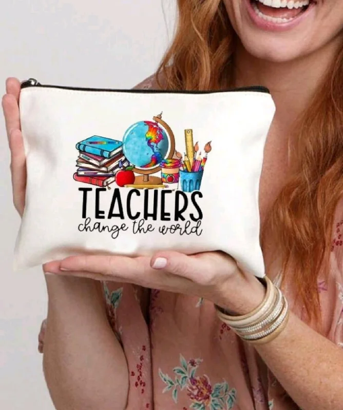 Make up Bag Teacher Change The World