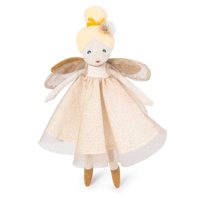 Moulin Roty Il Était Une Fois Once Upon A Time Little Gold Fairy Doll with French Fabrics