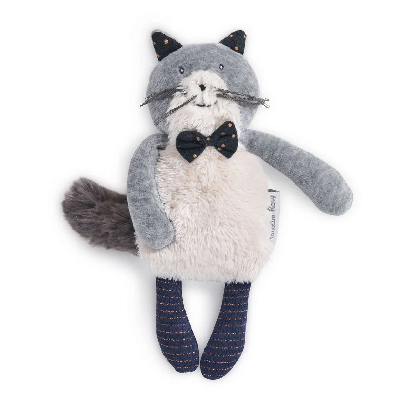 Moulin Roty Les Moustaches Mini Cat Light Grey Doll H19cm