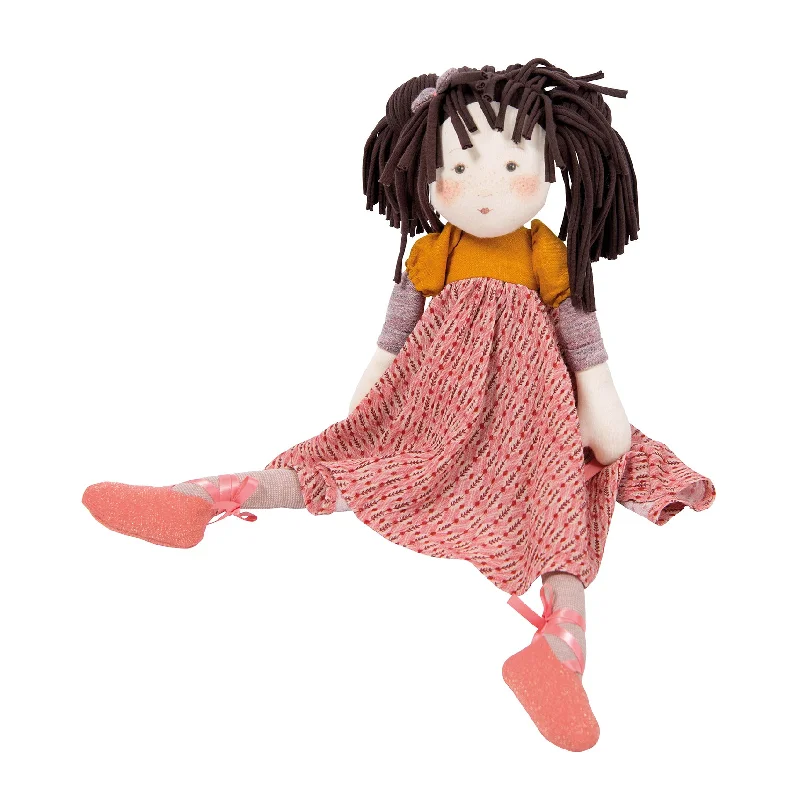 Moulin Roty Les Rosalies Prunelle Cm Soft & Stylish 45cm Doll with French Fashion Fabrics