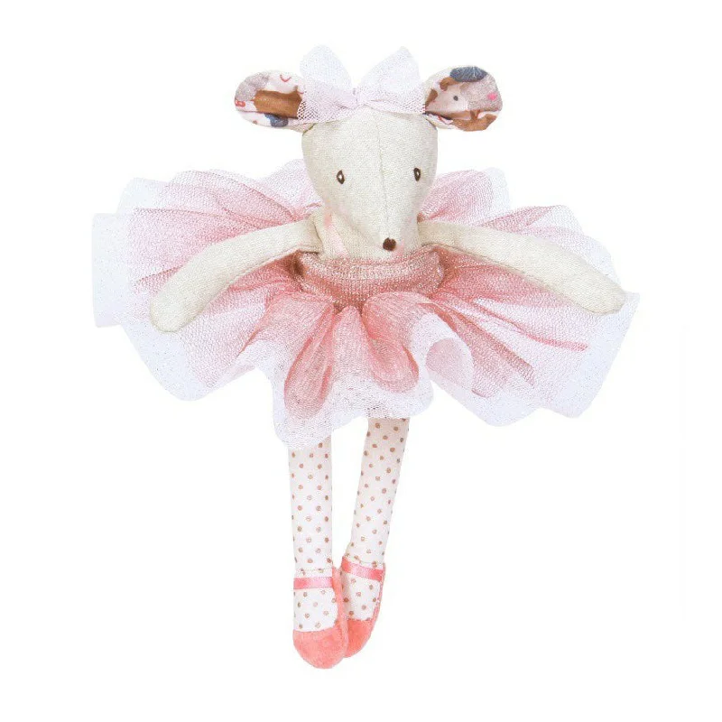 Moulin Roty Mouse Pink Tutu Doll Cream/Pink