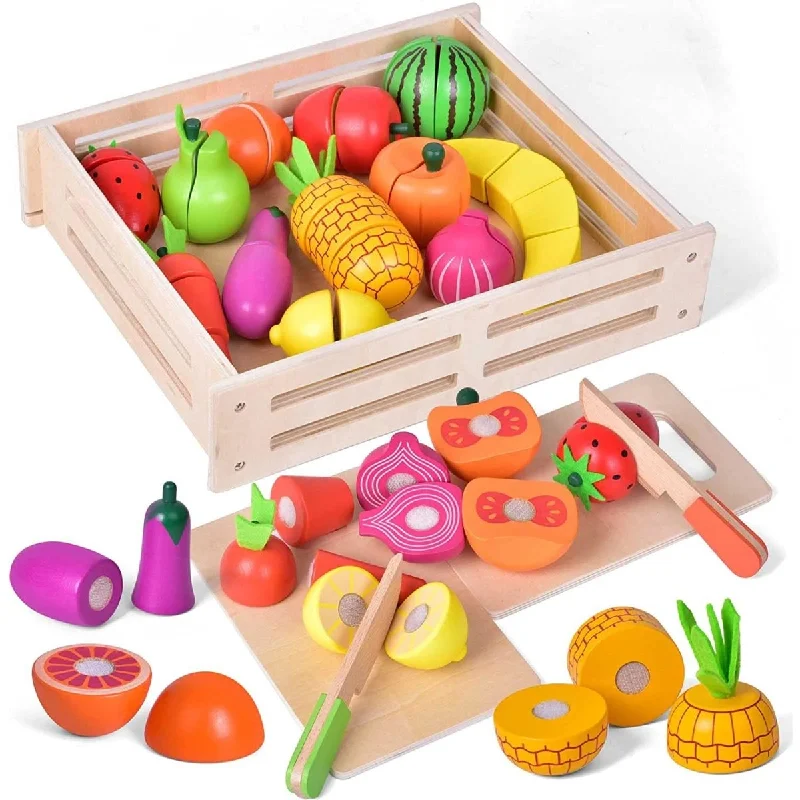 Wooden Play Food for Kids