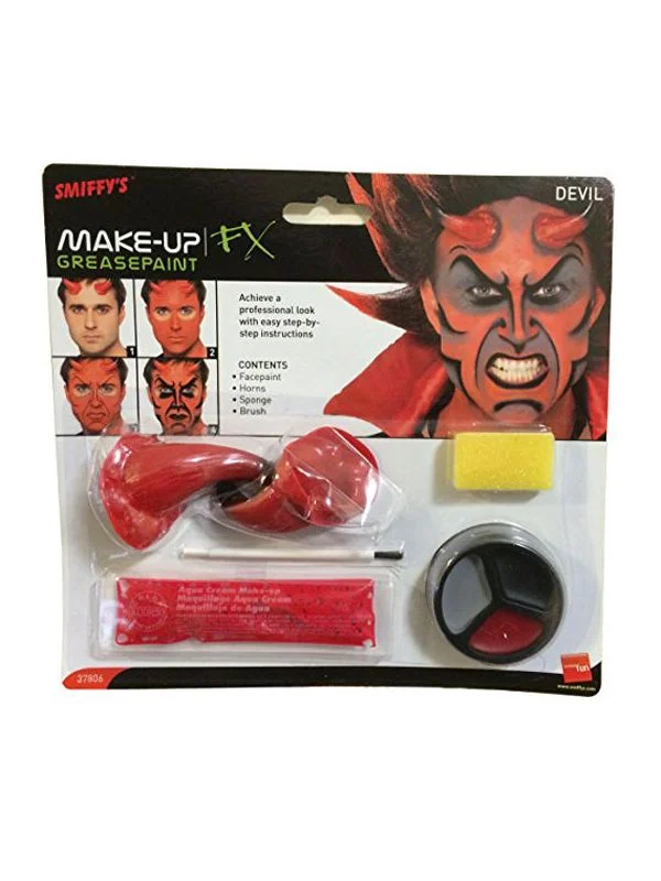 Red Devil Horns Make Up Kit