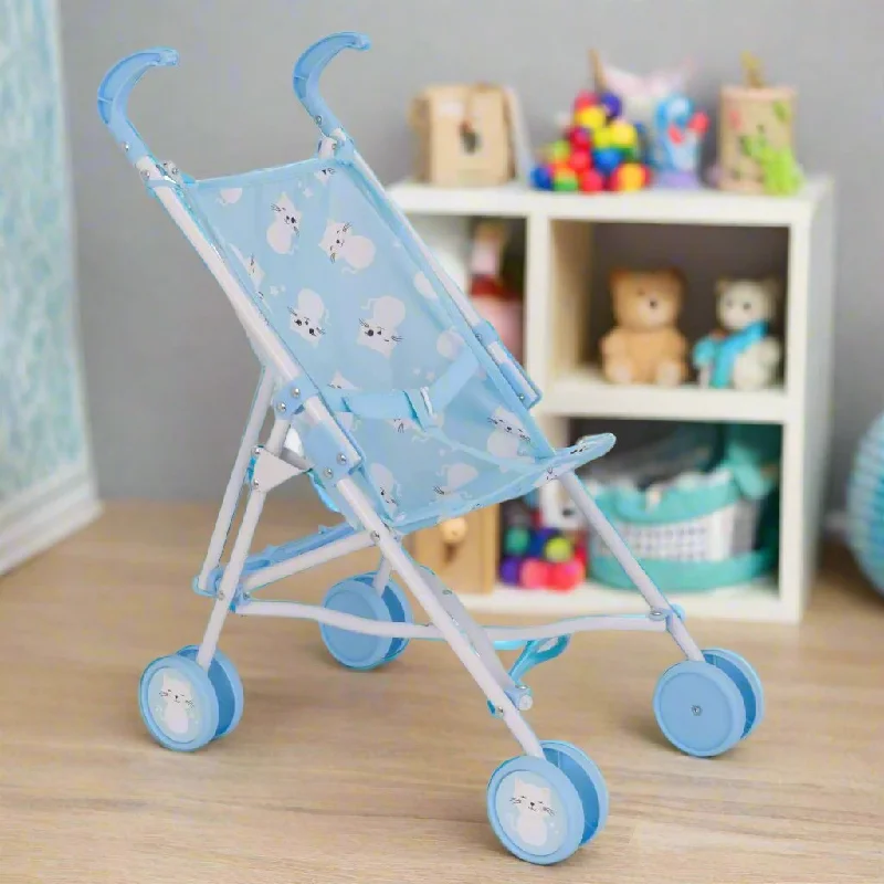 BabyBoo Kitty Doll Stroller - Blue