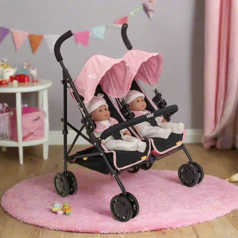 Joie Aire Twin Dolls Stroller - Pink & Black