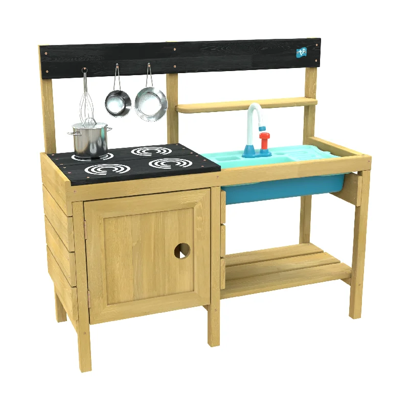 TP Junior Chef Wooden Mud Kitchen with Working Tap & Sink - FSC® certified